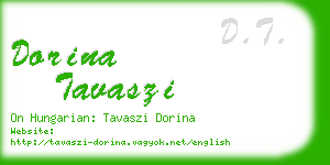 dorina tavaszi business card